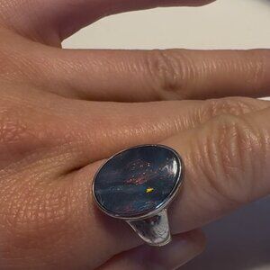 Vintage Genuine Opal Ring Size 5.5